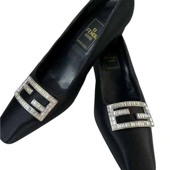 Fendi crystal logo pumps shoes - Picture 3 of 8